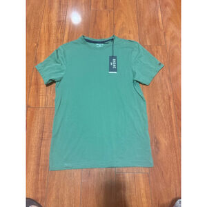 Men's RHONE Green Short Sleeve Tee S with Navy Trim